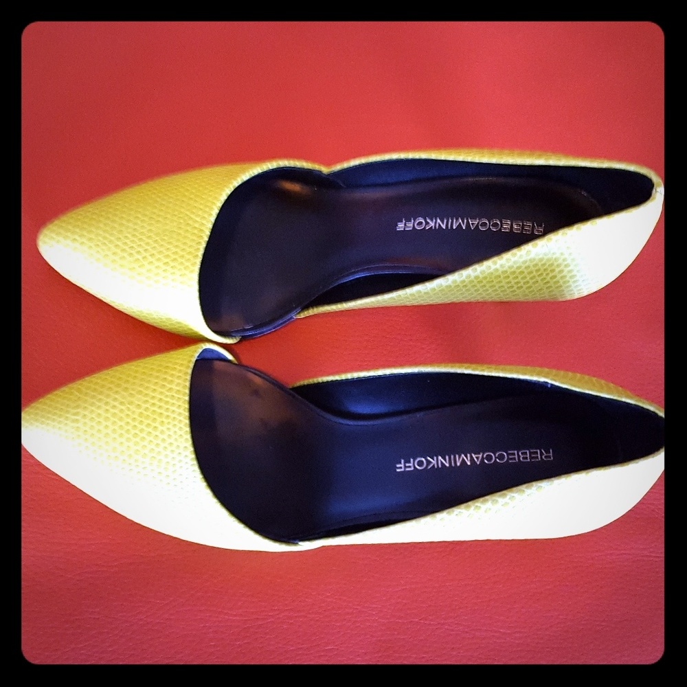 Rebecca Minkoff Brie Pumps 7.5 M Mustard
